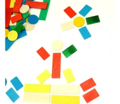 50 Jetons de jeux en bois lot pour tarot, nain jaune, mise 5 couleurs