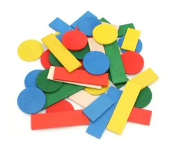 50 Jetons de jeux en bois lot pour tarot, nain jaune, mise 5 couleurs