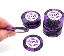 20 Jetons de poker crown argile valeur 10 - 14 gr