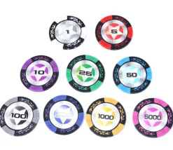20 Jetons de poker crown argile valeur 100 - 14 gr