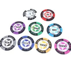 20 Jetons de poker crown argile valeur 25 - 14 gr