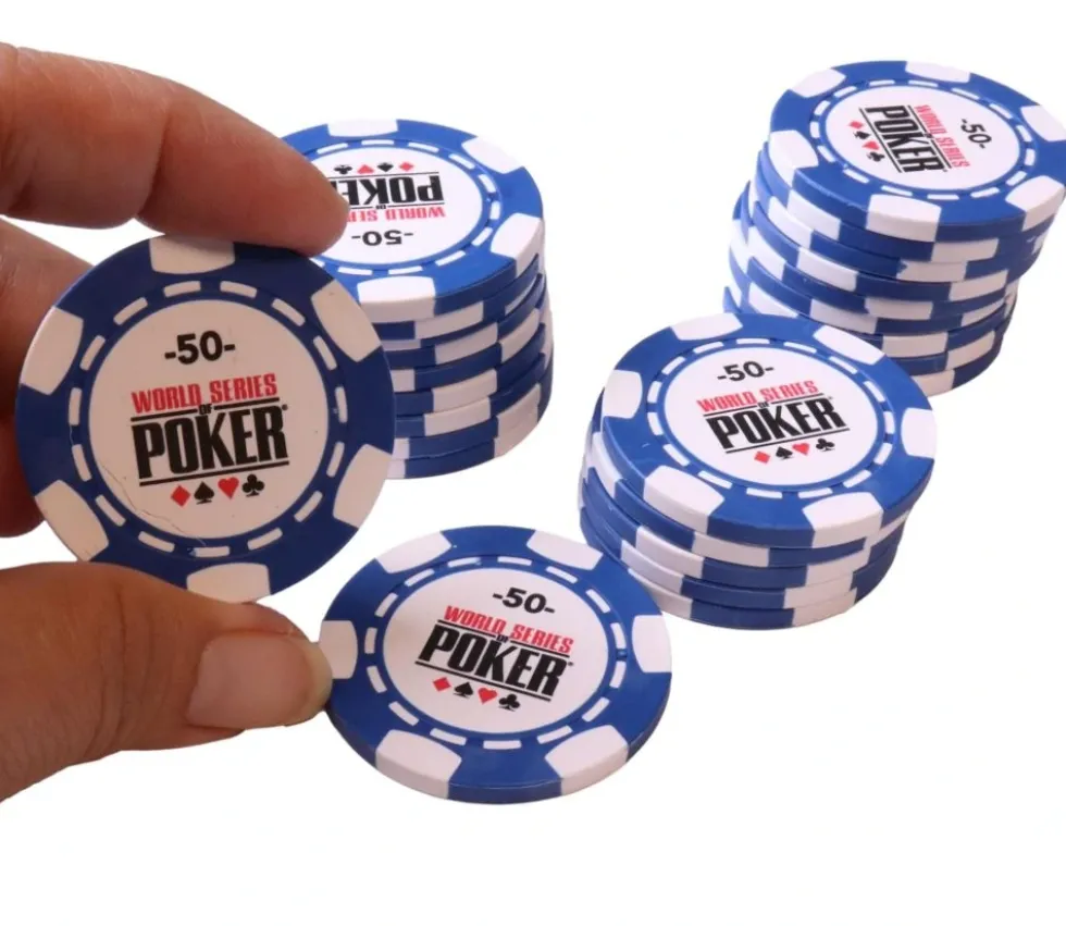 25 Jetons de poker world series valeur 50 - 14 gr