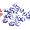 20 jetons design violet/blanc 18.5 mm elder