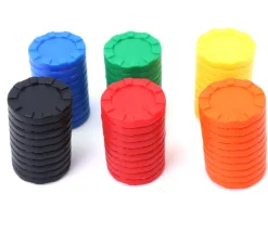 60 jetons empilables 3 cm multicolores en 6 couleurs pour jeu pion 30 mm