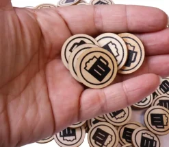 500 jetons en bois bière - 2.5 cm