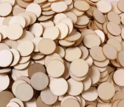 2500 Jetons en bois 1.5 cm jeux - loto - bingo - loisirs créatifs