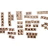 80 Jetons en bois lettres alphabet 2 cm pour jeux