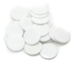10 Jetons plastique 25 mm - pions ronds plats 2.5 cm pour jeux par couleur