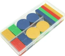 Jetons plastiques boite de 100 pour jeux tarot, nain jaune
