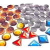80 jetons ronds / carrés / trianges pour mise de jeu