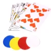 4 jetons ronds 2,6 cm en plastique - 4 couleurs