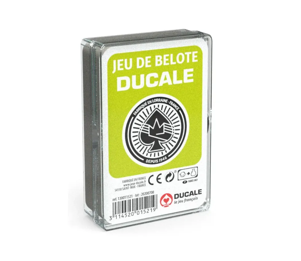 Jeu Belote 32 cartes dans boite plastique - Ducale