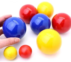 Jeu boules en bois pétanque (6 boules + 2 cochonnets) France