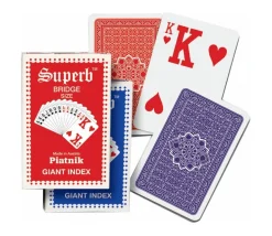 Jeu 54 cartes bridge 2 index géants Optic très lisible