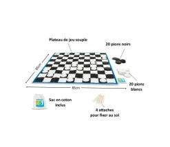 Jeu Dames géant 85 x 85 cm