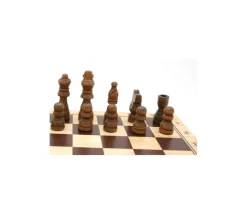 Jeu d'échec en bois complet 29 cm : plateau bois épais + 32 Pièces bois