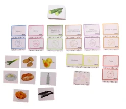 Jeu de 104 cartes photos aliments - découverte, tri, groupe