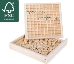 Jeu de cubes lettres en bois 145 pièces - jeu de mots