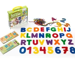 Jeu de laçage lettres et chiffres
