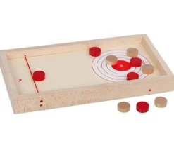 Jeu de palets bois double : Puck hockey et palets-cible 40 x 21.5 cm