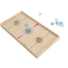 Jeu de palets 2 côtés : hockey foot et cible tout en bois