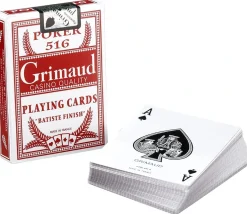 Jeu de Poker 516 rouge Grimaud standard - 54 cartes