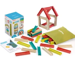 Jeu de poutres emboitables en bois écologique - construction