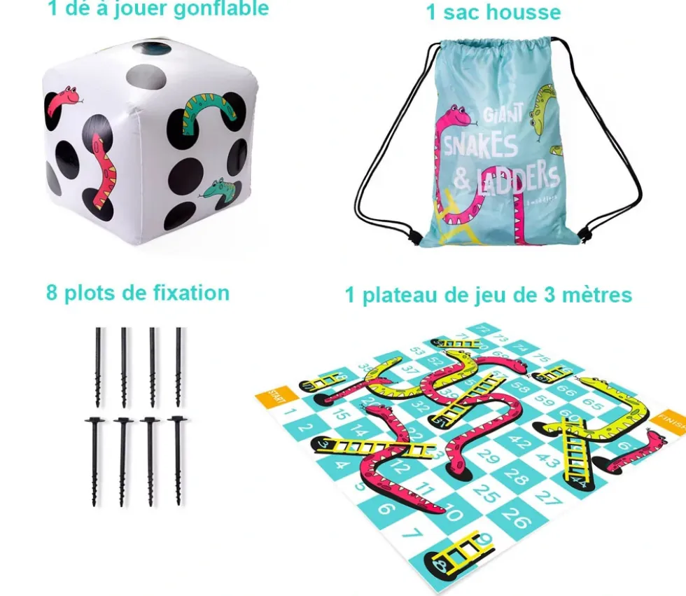 Jeu des échelles XXL - plateau géant 3 mètres