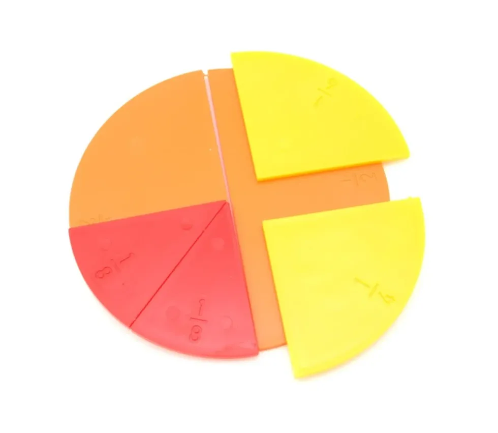 Jeu des fractions - 21 portions (rond de 10 cm)