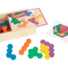 Jeu des Hexagones en bois casse-tête Puzzle