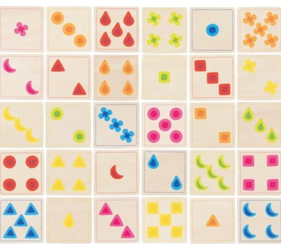 Jeu de société bois : formes, couleurs et nombre