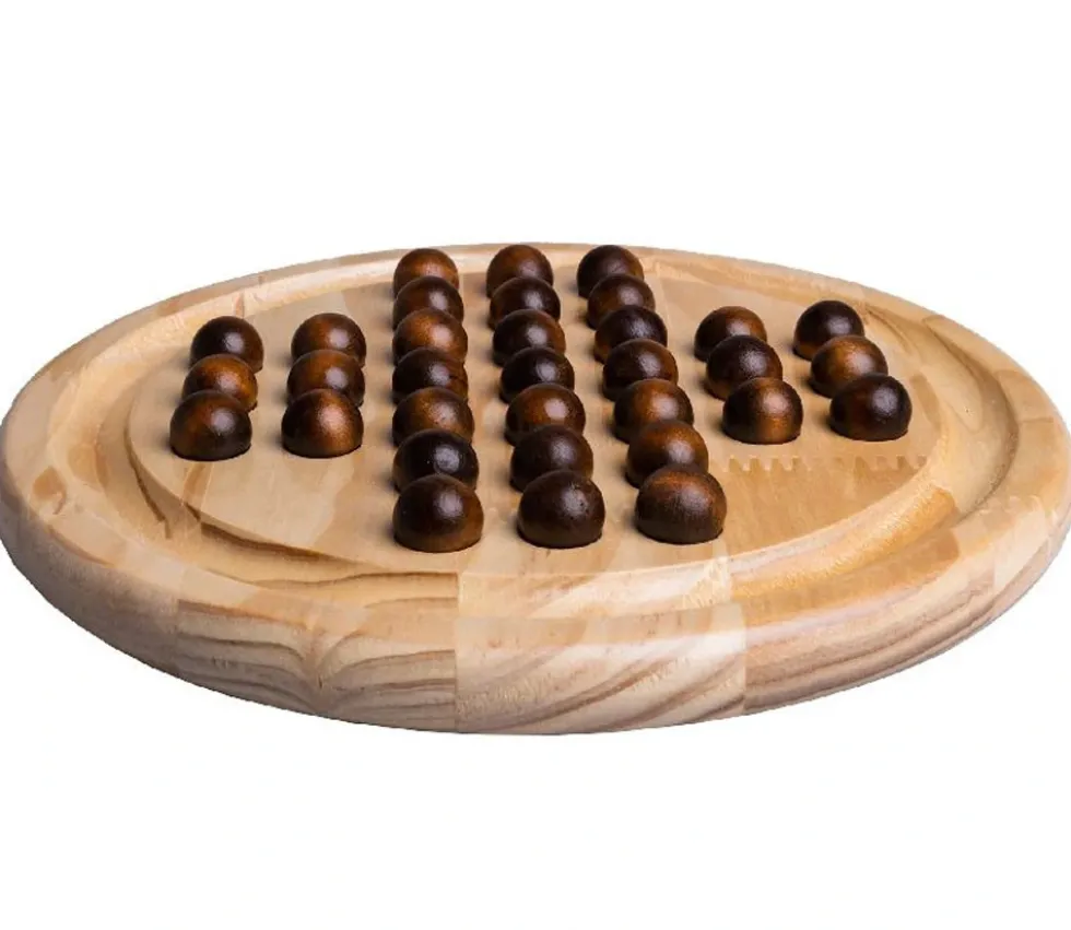 Jeu de solitaire en bois 22 cm diamètre