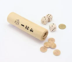 Jeu de Yam dans un étui en buis