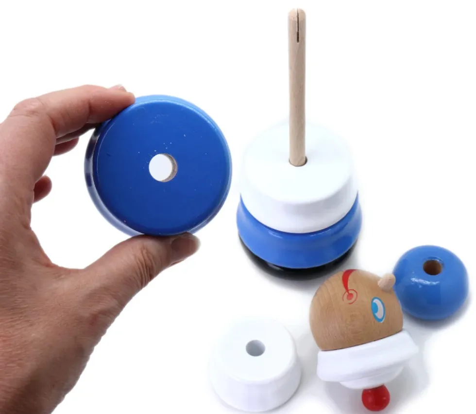 Jeu empilable bleu-blanc Marin 25 cm