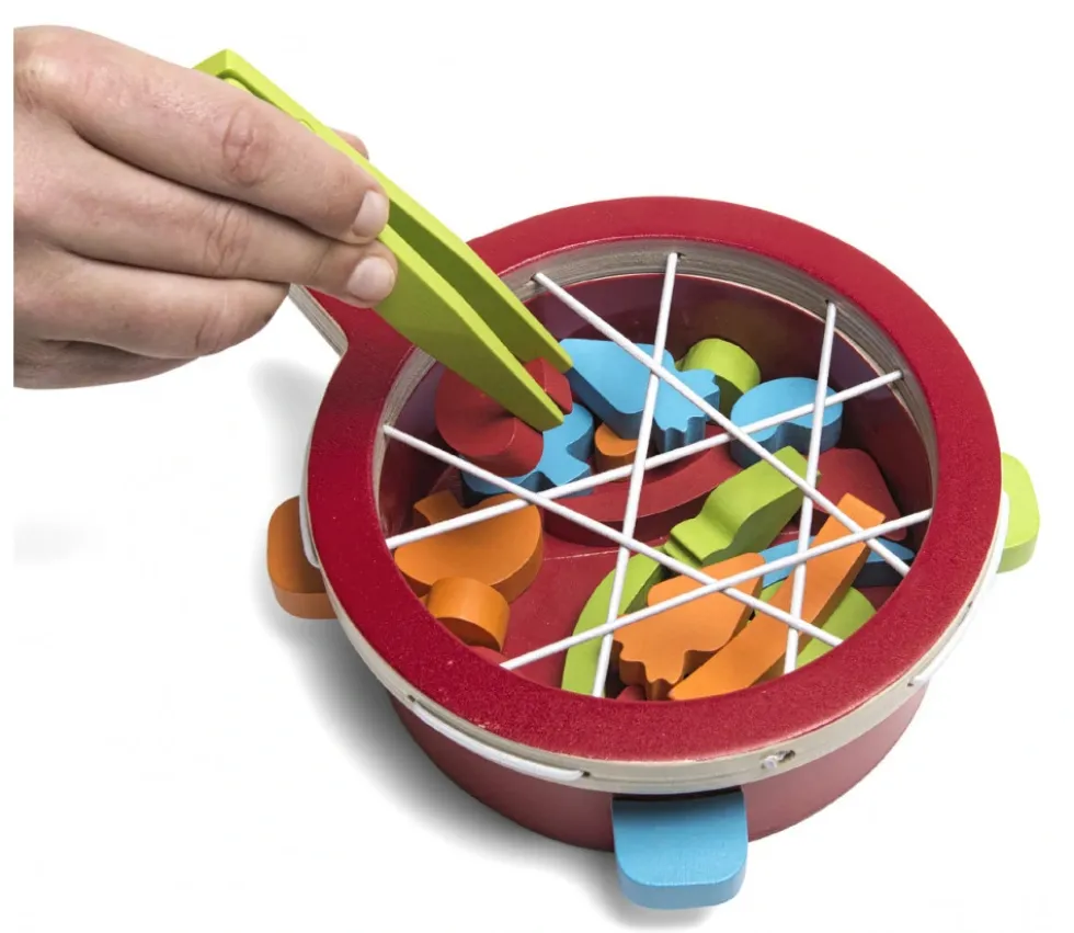 Jeu en bois Veggie - Wok motricité fine