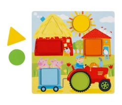 Jeu loto couleurs et formes en bois