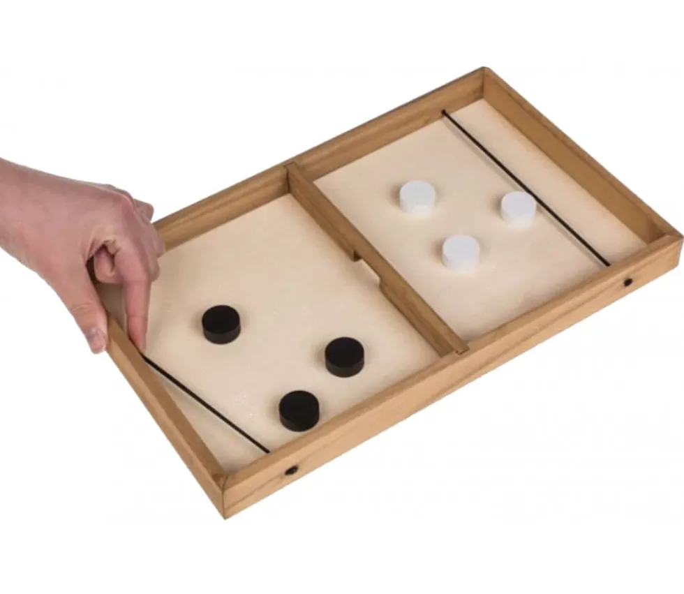 Jeu palets Puck hockey bois 35 x 21 cm - petit format