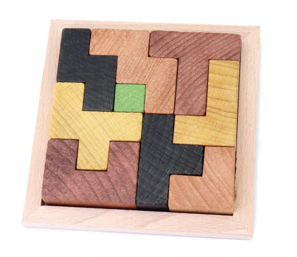 Jeu puzzle cube en bois - jeu casse tête évolutif
