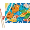 Jeu puzzle pêche à la ligne aimantée en bois 13 pièces