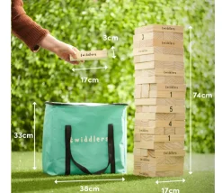 Jeu Tour géante équilibre en bois 64 blocs - 74 cm