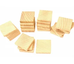 Jeu 24 tuiles mémo en bois vierge à personnaliser 40x40x7 mm