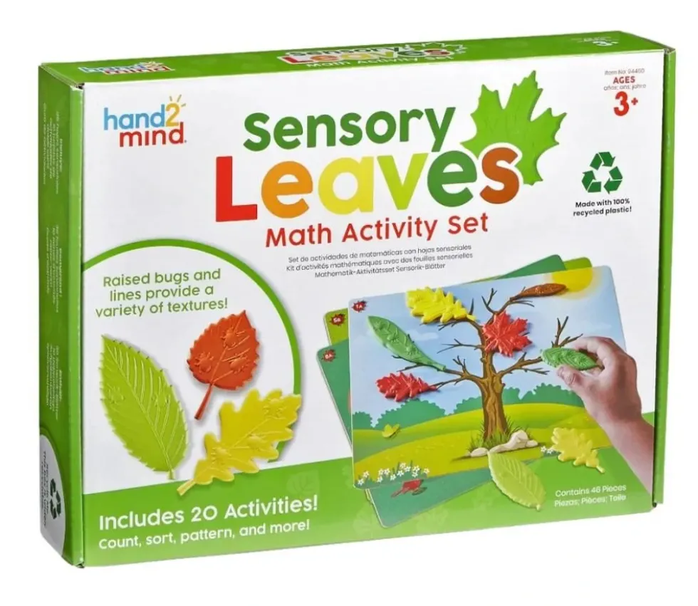 Kit activités math feuilles sensorielles (plastique 100% recyclé)