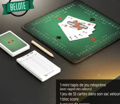Kit complet pour jeu de belote. Game tubes