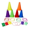 KIT Jeux adresse 26 pièces : cônes, anneaux, mini sacs de lancer