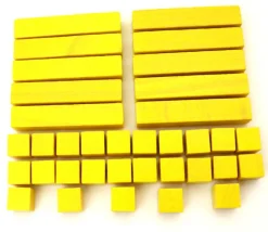Kit Math 25 cubes bois 10x10x10 mm et 10 baguettes 10x10x50 mm
