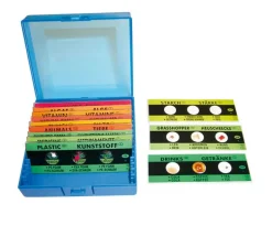 12 lamelles pour microscope enfant de la sauterelle à l'amidon