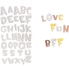 35 Lettres alphabet autocollantes effet miroir hauteur 2 cm