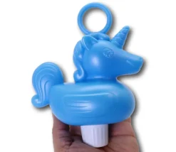 Licorne à pêcher bleu turquoise 15 cm pour pêche aux canards