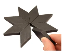 Losange en bois 60 x 25 x 8 mm noir pour jeu achat en ligne
