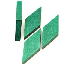 Losange en bois 60 x 25 x 8 mm VERT vintage